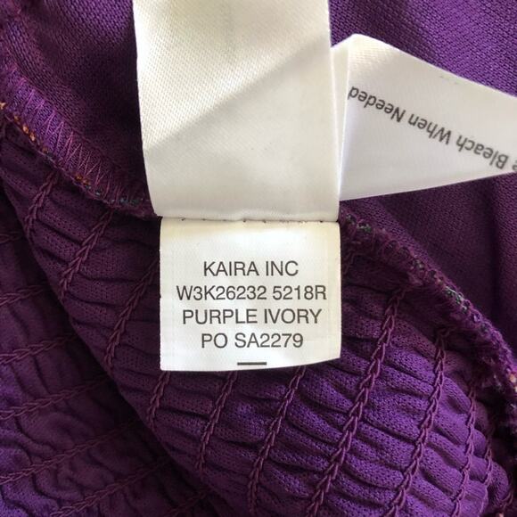 Band of the Free NWT Floriane Purple Floral Print Balloon Sleeve Crop Top Large - Picture 11 of 16